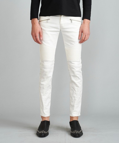 ラス1 NO ID. ノーアイディー コーティングライダーススキニーパンツ NO ID.(ノーアイディー)ｺｰﾃｨﾝｸﾞｽﾄﾚｯﾁﾍﾞﾙﾃｯﾄﾞｽｷﾆｰPT