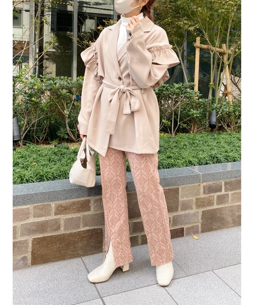 JUMELLE（ジュメロ）の「ダマスク柄カットパンツ（その他パンツ・レディース・ピンク/グレー・MEDIUM/SMALL）」の2枚目の写真