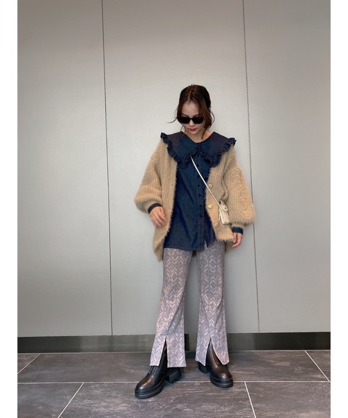 JUMELLE（ジュメロ）の「ダマスク柄カットパンツ（その他パンツ・レディース・ピンク/グレー・MEDIUM/SMALL）」の8枚目の写真