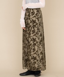 NEUNA | ベロアサテンジャガード/タイトロングスカート(スカート)