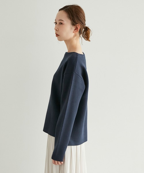 ROPE' PICNIC(ロペピクニック)の「ミラノリブボートネックニットプルオーバー(ニット/セーター・レディース・オフホワイト/キナリ/グリーン系その他2/ネイビー/レッド・38)」の10枚目の写真