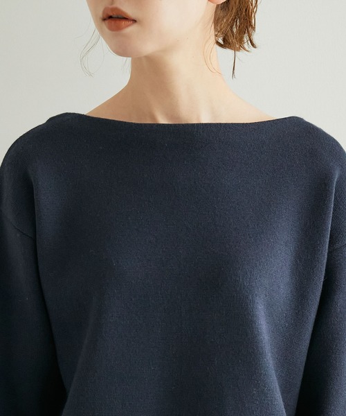 ROPE' PICNIC(ロペピクニック)の「ミラノリブボートネックニットプルオーバー(ニット/セーター・レディース・オフホワイト/キナリ/グリーン系その他2/ネイビー/レッド・38)」の15枚目の写真