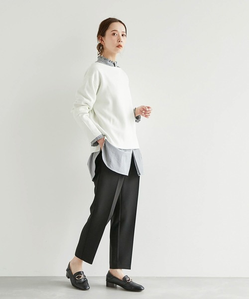 ROPE' PICNIC(ロペピクニック)の「ミラノリブボートネックニットプルオーバー(ニット/セーター・レディース・オフホワイト/キナリ/グリーン系その他2/ネイビー/レッド・38)」の20枚目の写真