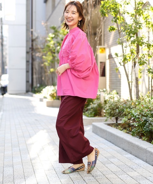 チチカカ（チチカカ）の「コットンｘレースプルオーバー（シャツ/ブラウス・レディース・ホワイト/ピンク/グリーン・FREE）」の6枚目の写真