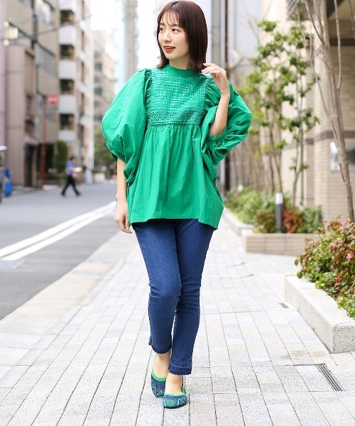 チチカカ（チチカカ）の「コットンｘレースプルオーバー（シャツ/ブラウス・レディース・ホワイト/ピンク/グリーン・FREE）」の8枚目の写真