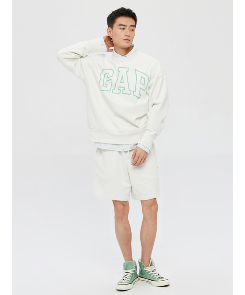 GAP（ギャップ）の「カーボナイズド フレンチテリー Gapロゴ ショートパンツ（その他パンツ・メンズ・オフホワイト/パープル系その他・S/M/L/XS/XXS/XL）」の5枚目の写真