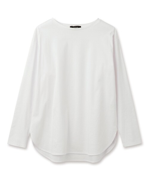 UNTITLED（アンタイトル）の「◆スビンコットン プルオーバー【洗える】（Tシャツ/カットソー・レディース・オフホワイト/ホワイト系5・02/44/48/00/04）」の3枚目の写真