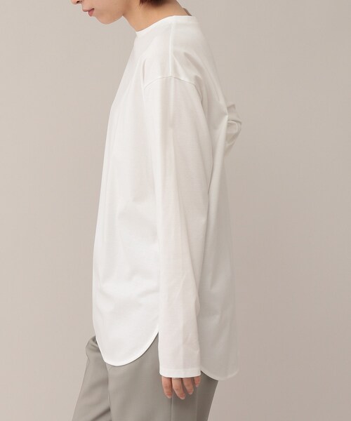 UNTITLED（アンタイトル）の「◆スビンコットン プルオーバー【洗える】（Tシャツ/カットソー・レディース・オフホワイト/ホワイト系5・02/44/48/00/04）」の5枚目の写真