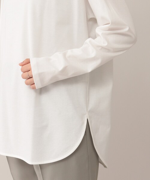 UNTITLED（アンタイトル）の「◆スビンコットン プルオーバー【洗える】（Tシャツ/カットソー・レディース・オフホワイト/ホワイト系5・02/44/48/00/04）」の8枚目の写真