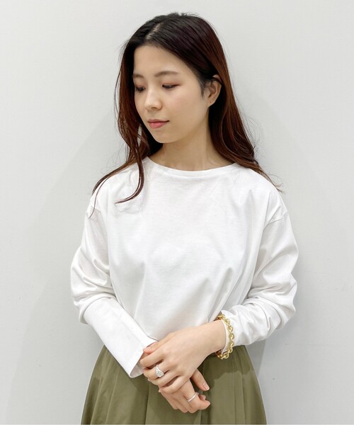 UNTITLED（アンタイトル）の「◆スビンコットン プルオーバー【洗える】（Tシャツ/カットソー・レディース・オフホワイト/ホワイト系5・02/44/48/00/04）」の12枚目の写真