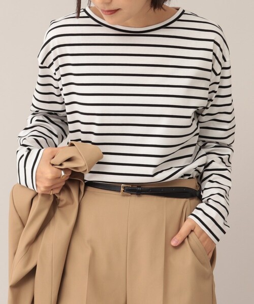 UNTITLED（アンタイトル）の「◆スビンコットン プルオーバー【洗える】（Tシャツ/カットソー・レディース・オフホワイト/ホワイト系5・02/44/48/00/04）」の15枚目の写真