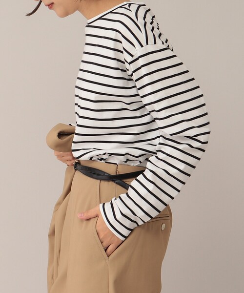 UNTITLED（アンタイトル）の「◆スビンコットン プルオーバー【洗える】（Tシャツ/カットソー・レディース・オフホワイト/ホワイト系5・02/44/48/00/04）」の16枚目の写真