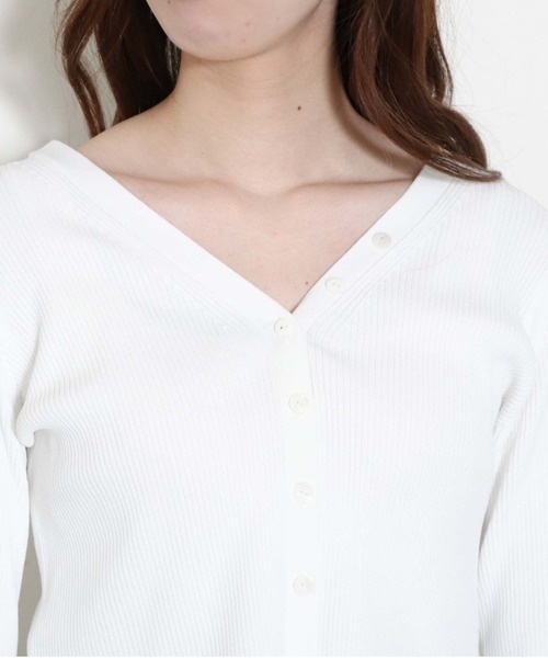 archives(アルシーヴ)の「【入荷禁止】2WAYリブカーディガン(ニット/セーター・レディース・イエロー/グリーン系その他/ピンク/オフホワイト/ブラック・MEDIUM)」の20枚目の写真