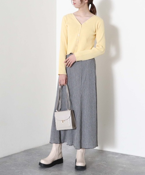 archives(アルシーヴ)の「【入荷禁止】2WAYリブカーディガン(ニット/セーター・レディース・イエロー/グリーン系その他/ピンク/オフホワイト/ブラック・MEDIUM)」の6枚目の写真