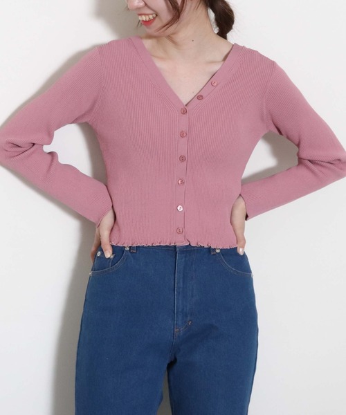 archives(アルシーヴ)の「【入荷禁止】2WAYリブカーディガン(ニット/セーター・レディース・イエロー/グリーン系その他/ピンク/オフホワイト/ブラック・MEDIUM)」の14枚目の写真