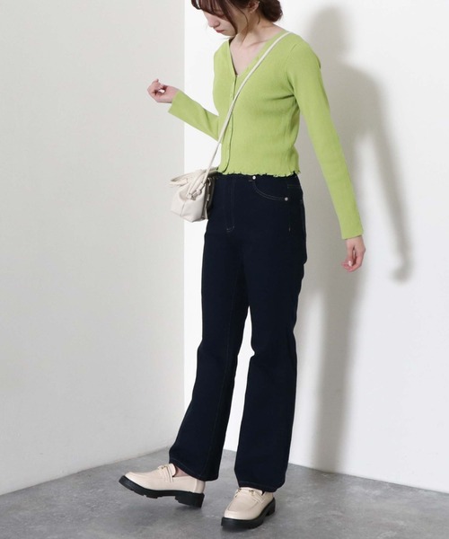 archives(アルシーヴ)の「【入荷禁止】2WAYリブカーディガン(ニット/セーター・レディース・イエロー/グリーン系その他/ピンク/オフホワイト/ブラック・MEDIUM)」の10枚目の写真