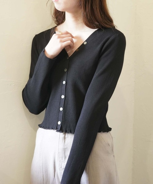 archives(アルシーヴ)の「【入荷禁止】2WAYリブカーディガン(ニット/セーター・レディース・イエロー/グリーン系その他/ピンク/オフホワイト/ブラック・MEDIUM)」の22枚目の写真