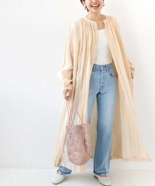 美品ジャーナルスタンダードレリュームゆったりコットンボイルギャザーワンピース♪ JOURNAL STANDARD relume ワンピース レーヨンコットンギャザー
