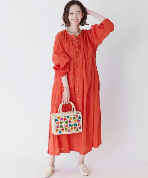 コットンボイルクリンクルシャーリングワンピース JOURNAL STANDARD relume（ジャーナルスタンダード レリューム