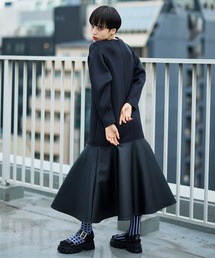 新品　【SINN】 Narcissus ワンピース　ブルー セール】【SINN】Narcissusオリジナル バルーンベルトワンピース