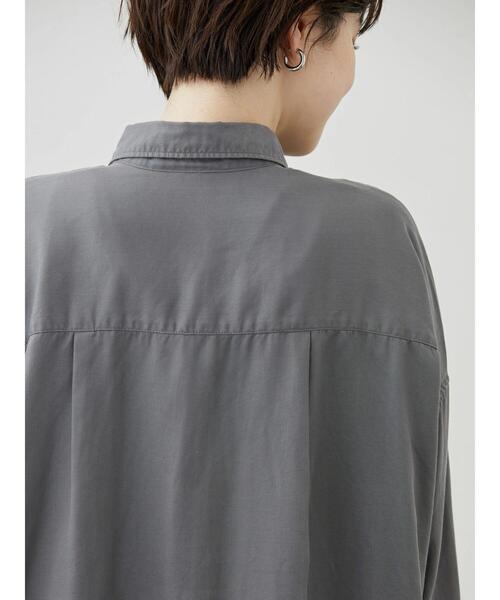 AMERICAN HOLIC（アメリカンホリック）の「Wポケットワイドシャツ（シャツ/ブラウス・レディース・チャコールグレー/ライトベージュ・M/L）」の13枚目の写真