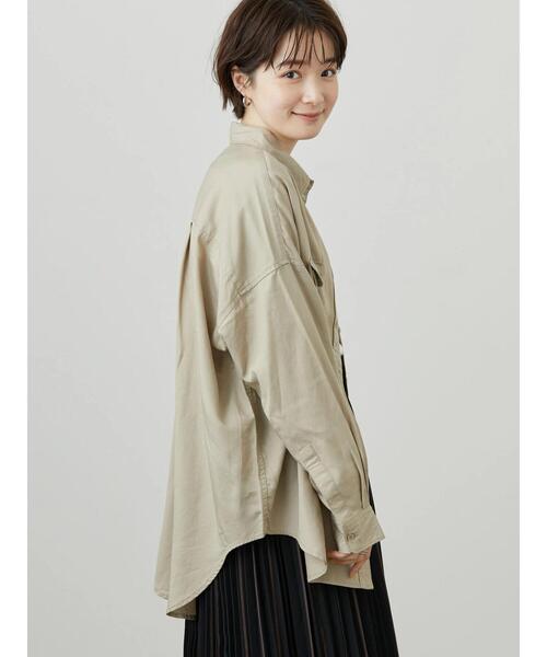 AMERICAN HOLIC（アメリカンホリック）の「Wポケットワイドシャツ（シャツ/ブラウス・レディース・チャコールグレー/ライトベージュ・M/L）」の17枚目の写真