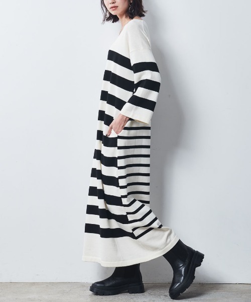大きいサイズ 綿100 イレギュラーボーダーニットワンピース シックスタイル ワンピース Chic Style シックスタイル のファッション通販 Zozotown 大きいサイズ 綿100 イレギュラーボーダーニットワンピース シックスタイル ワンピース Chic Style シックスタイル のファッション通販 Zozotown