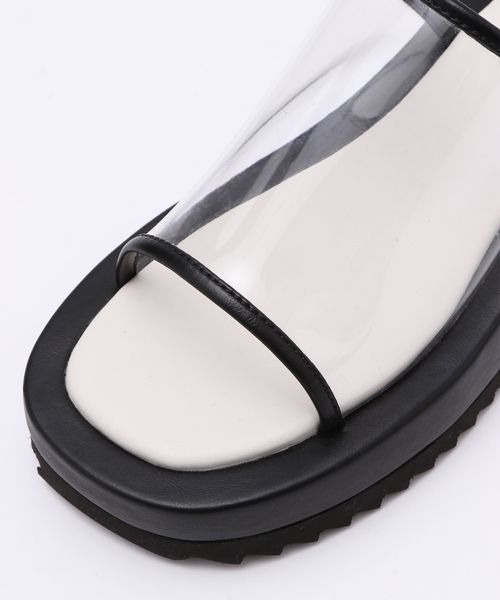 JEANASIS（ジーナシス）の「クリアパイピングサンダル/271753（サンダル・レディース・ブラック/ベージュ・M/L）」の10枚目の写真