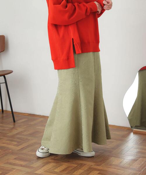 SENSE OF PLACE by URBAN RESEARCH（センスオブプレイスバイアーバンリサーチ）の「ジャガードマーメイドスカート（スカート・レディース・ミント/ベージュ/アイボリー・ONE）」の3枚目の写真