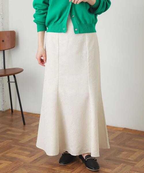 SENSE OF PLACE by URBAN RESEARCH（センスオブプレイスバイアーバンリサーチ）の「ジャガードマーメイドスカート（スカート・レディース・ミント/ベージュ/アイボリー・ONE）」の4枚目の写真