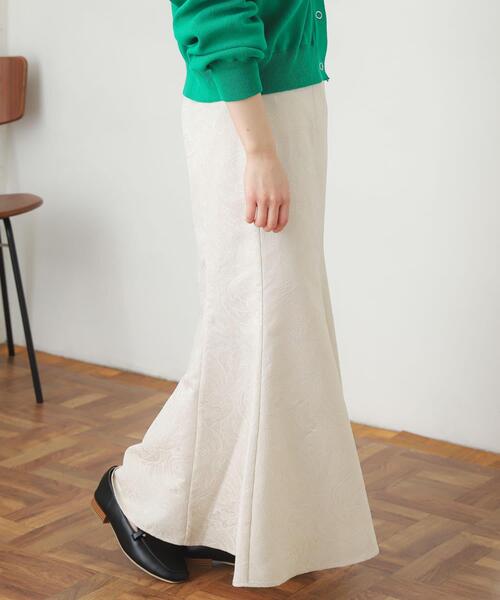 SENSE OF PLACE by URBAN RESEARCH（センスオブプレイスバイアーバンリサーチ）の「ジャガードマーメイドスカート（スカート・レディース・ミント/ベージュ/アイボリー・ONE）」の6枚目の写真