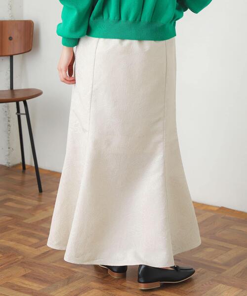 SENSE OF PLACE by URBAN RESEARCH（センスオブプレイスバイアーバンリサーチ）の「ジャガードマーメイドスカート（スカート・レディース・ミント/ベージュ/アイボリー・ONE）」の7枚目の写真