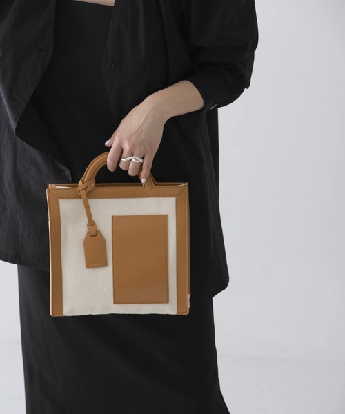 URBAN RESEARCH（アーバンリサーチ）の「ANABEL　ANABEL POCKET square（トートバッグ・レディース・オリーブ/キャメル・-）」の4枚目の写真