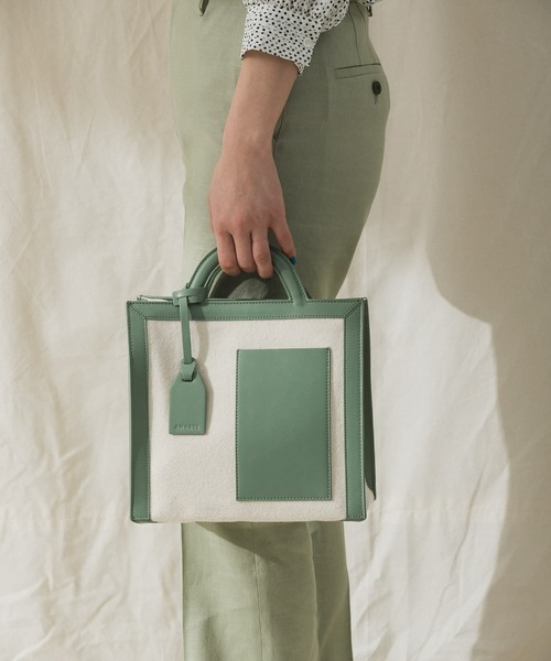 URBAN RESEARCH（アーバンリサーチ）の「ANABEL　ANABEL POCKET square（トートバッグ・レディース・オリーブ/キャメル・-）」の12枚目の写真