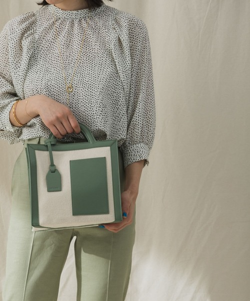 URBAN RESEARCH（アーバンリサーチ）の「ANABEL　ANABEL POCKET square（トートバッグ・レディース・オリーブ/キャメル・-）」の13枚目の写真