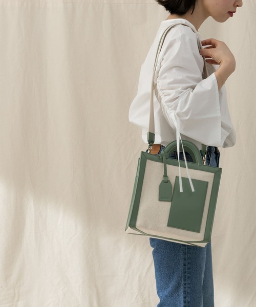 URBAN RESEARCH（アーバンリサーチ）の「ANABEL　ANABEL POCKET square（トートバッグ・レディース・オリーブ/キャメル・-）」の15枚目の写真