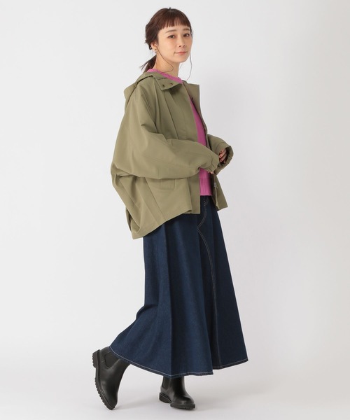 studio CLIP(スタディオクリップ)の「【撥水/マシーンウォッシャブル】撥水ポンチョマウンテンパーカー(マウンテンパーカー・レディース・ベージュ/カーキ/ネイビー・FREE)」の5枚目の写真