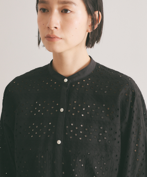 qualite(カリテ)の「バンドカラーレースシャツ(シャツ/ブラウス・レディース・ホワイト/ブラック・フリー)」の16枚目の写真