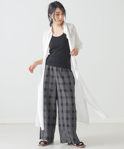 BEAMS LIGHTS(ビームスライツ)の「BEAMS LIGHTS / KHADI シャツ ワンピース(ワンピース・レディース・ホワイト/レッド系その他4/グリーン・ONE SIZE)」の5枚目の写真
