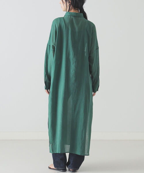 BEAMS LIGHTS(ビームスライツ)の「BEAMS LIGHTS / KHADI シャツ ワンピース(ワンピース・レディース・ホワイト/レッド系その他4/グリーン・ONE SIZE)」の15枚目の写真