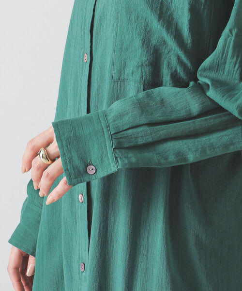 BEAMS LIGHTS(ビームスライツ)の「BEAMS LIGHTS / KHADI シャツ ワンピース(ワンピース・レディース・ホワイト/レッド系その他4/グリーン・ONE SIZE)」の17枚目の写真
