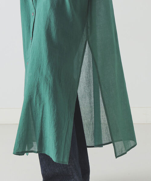 BEAMS LIGHTS(ビームスライツ)の「BEAMS LIGHTS / KHADI シャツ ワンピース(ワンピース・レディース・ホワイト/レッド系その他4/グリーン・ONE SIZE)」の19枚目の写真