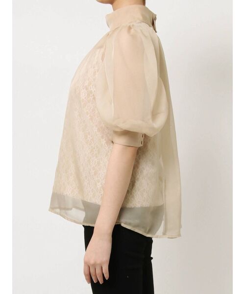 LAGUNAMOON（ラグナムーン）の「ハーフスリーブレースキャミシアーブラウス（シャツ/ブラウス・レディース・ライトブルー/モカ/ベージュ・FREE）」の13枚目の写真