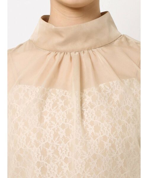 LAGUNAMOON（ラグナムーン）の「ハーフスリーブレースキャミシアーブラウス（シャツ/ブラウス・レディース・ライトブルー/モカ/ベージュ・FREE）」の15枚目の写真