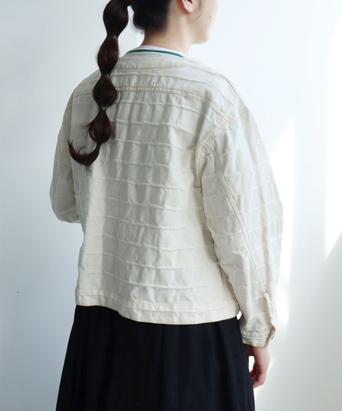 l'atelier du savon(アトリエドサボン)の「●C/ゆらゆらデニムチェックブルゾン(ブルゾン・レディース・アイボリー/ブルー・FREE)」の18枚目の写真