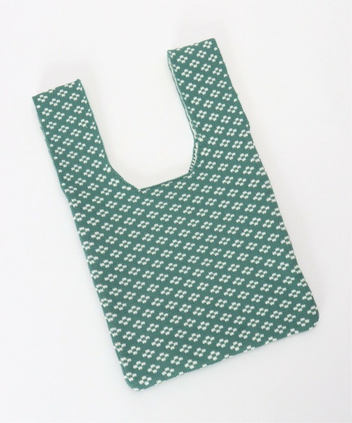 LBC（エルビーシー）の「SAJOU×LBC ニットトートバッグ（トートバッグ・レディース・グリーン/ベージュ・FREE）」の6枚目の写真