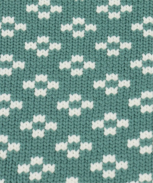 LBC（エルビーシー）の「SAJOU×LBC ニットトートバッグ（トートバッグ・レディース・グリーン/ベージュ・FREE）」の4枚目の写真