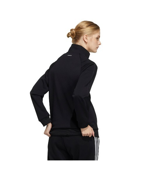 adidas（アディダス）の「アディダス adidas スリーストライプス ダブルニット トラックトップ（ジャージ・レディース・ブラック×ホワイト/ネイビー/ブラック×ブラック・M/XL/S/L）」の5枚目の写真