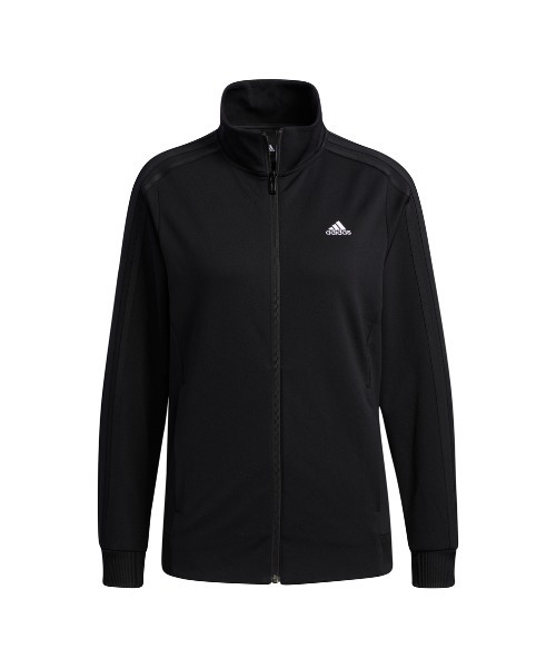 adidas（アディダス）の「アディダス adidas スリーストライプス ダブルニット トラックトップ（ジャージ・レディース・ブラック×ホワイト/ネイビー/ブラック×ブラック・M/XL/S/L）」の9枚目の写真