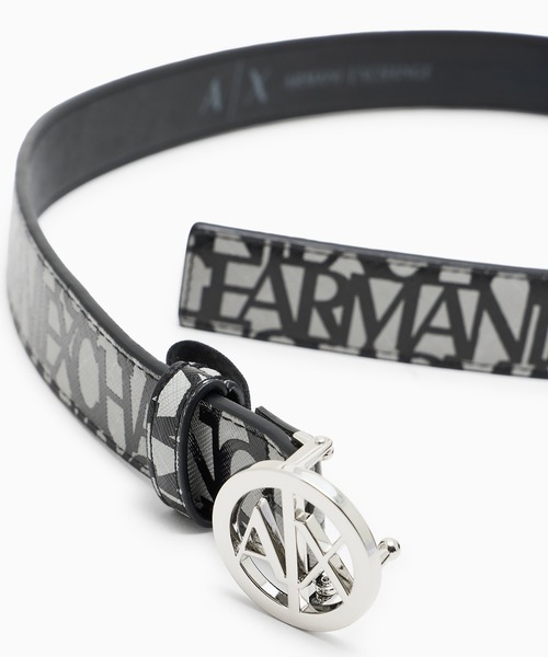 A|X アルマーニ エクスチェンジ】サークルA|Xロゴバックルベルト